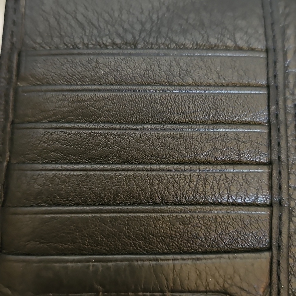 BRIGHTON Pretty Tough Black Leather Studded Checkbook Cardholder Wallet - Picture 13 of 14